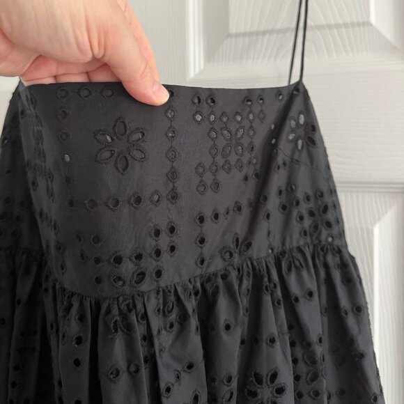 Matteau Broderie-anglaise Organic-cotton Poplin Dress in Black, size "5" - Picture 6 of 10